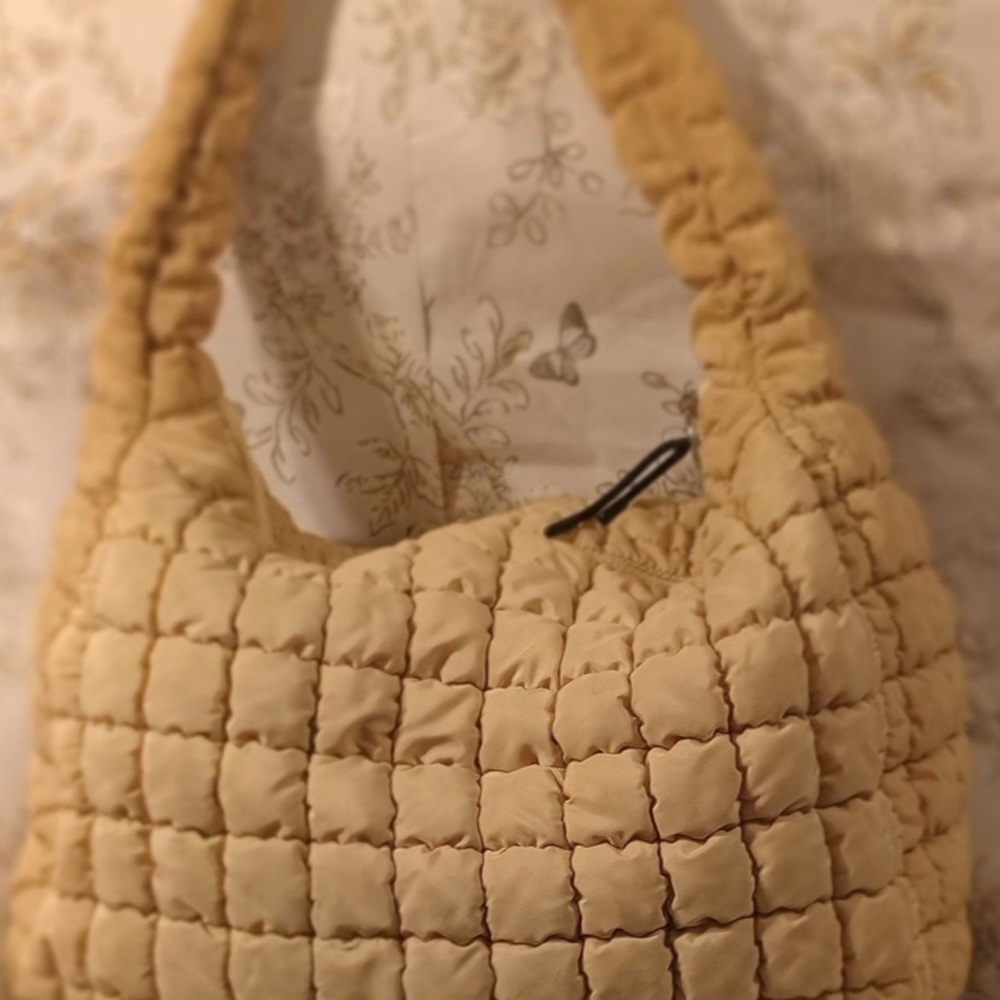 Free people carry all Tan Quilted Women's Bag